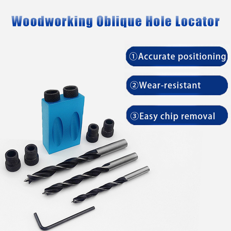 Pocket Hole Jig - Juego de 7/14 piezas de brocas