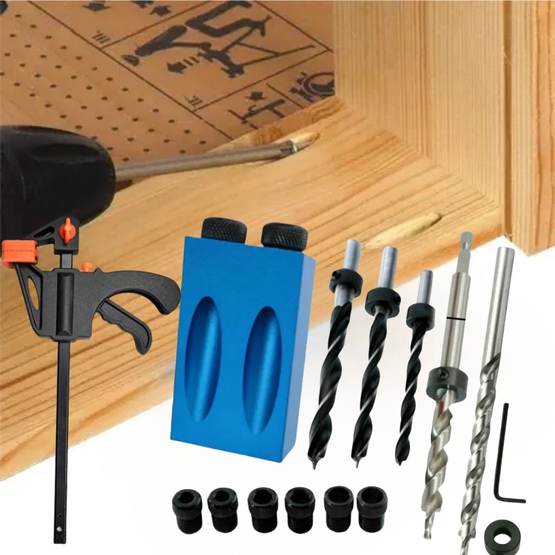 Pocket Hole Jig - Kit de herramientas para uniones de