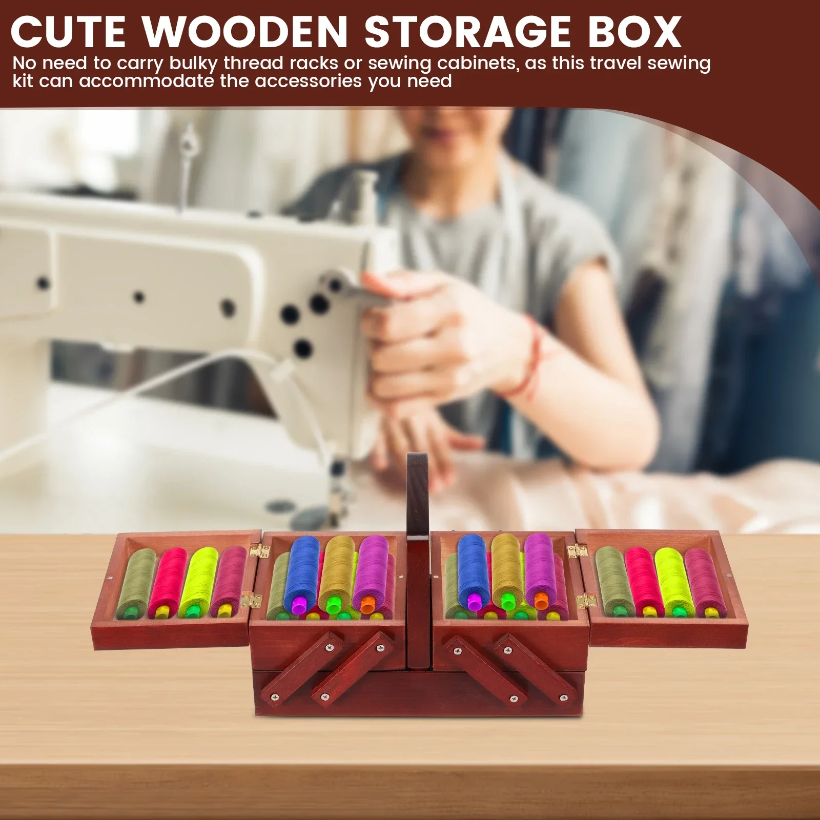 Caja de hilo de coser expandib - Workshop Tools Cabinet reseña y precio