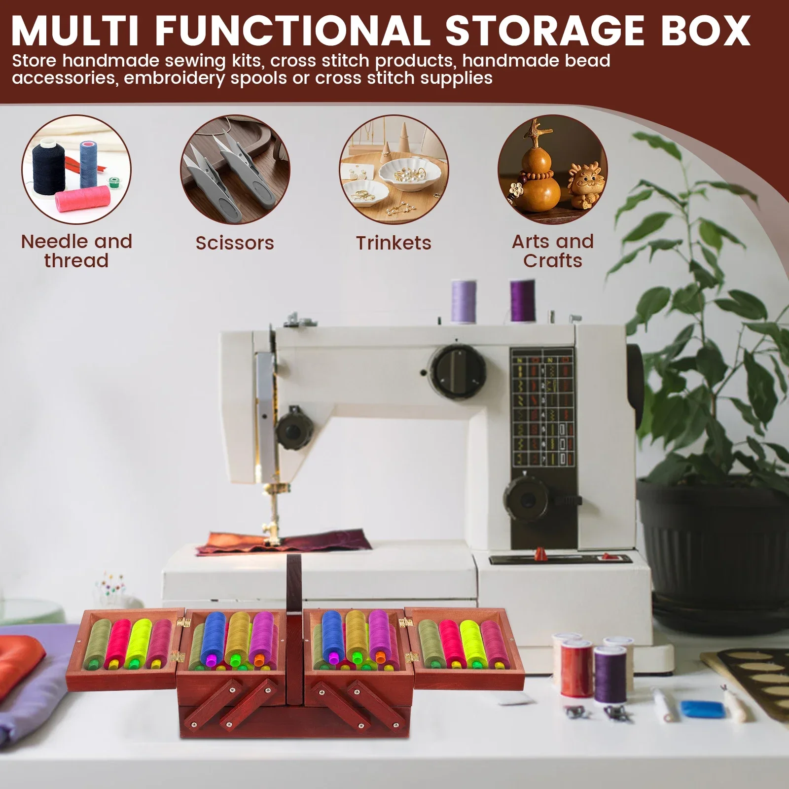 Caja de hilo de coser expandib - Workshop Tools Cabinet reseña y precio